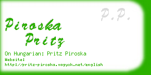 piroska pritz business card